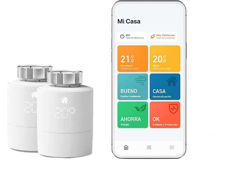 REACONDICIONADO Seminuevo Muy bueno Termostato - Tado Pack 2 Cabezales Termostáticos, Blanco