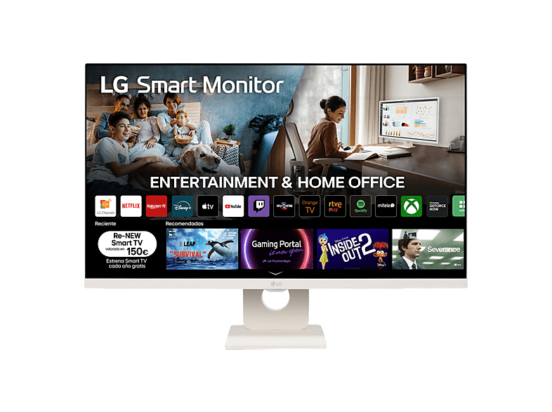 REACONDICIONADO Seminuevo Muy bueno Monitor - LG 27U511SA-W, 27" Full-HD, 100 Hz, 5 ms, Smart Monitor, IPS, 2x HDMI, HDR10, Altavoces incorporados
