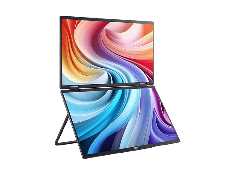 REACONDICIONADO Seminuevo Muy bueno Monitor portátil plegable - Acer PD193QEBMIUUX, 18.5" Full-HD, 100 Hz, 4ms, 2 USB Type C, Adaptive Sync, Comfyview