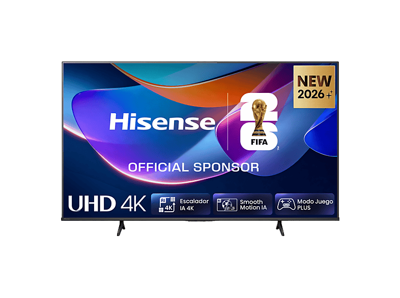 TV LED 65" - Hisense 65A6S, UHD 4K, Escalador 4K IA, Control por voz, Smooth Motion Negro