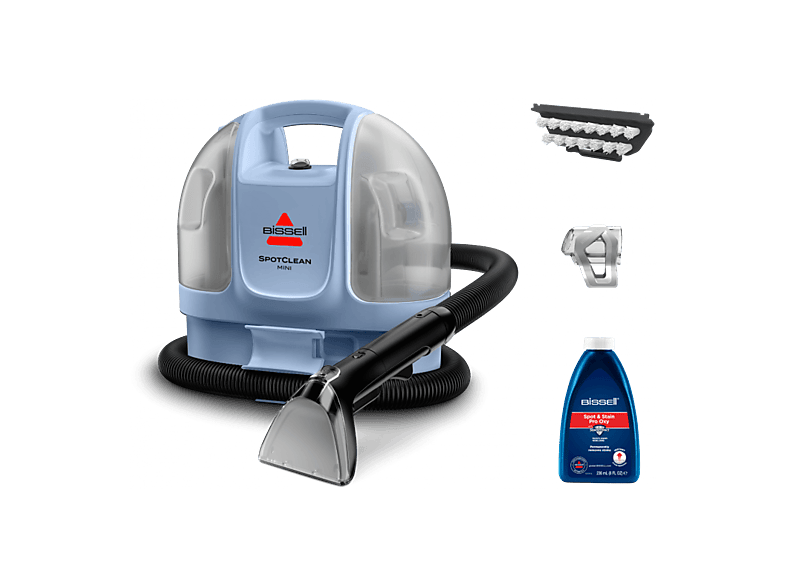 Aspirador de tapicerías - Bissell SpotClean Mini, 330 W, 40 min Autonomía, 0.5 l Depósito Agua, 430 ml Agua Sucia, Azul