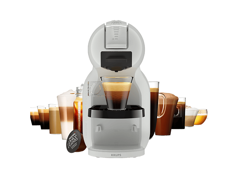 Cafetera de cápsulas - Krups Nescafé® Dolce Gusto® Mini Me 2, 15 bar, 0.8 l, 1600 W, Compacta, Gris ártico