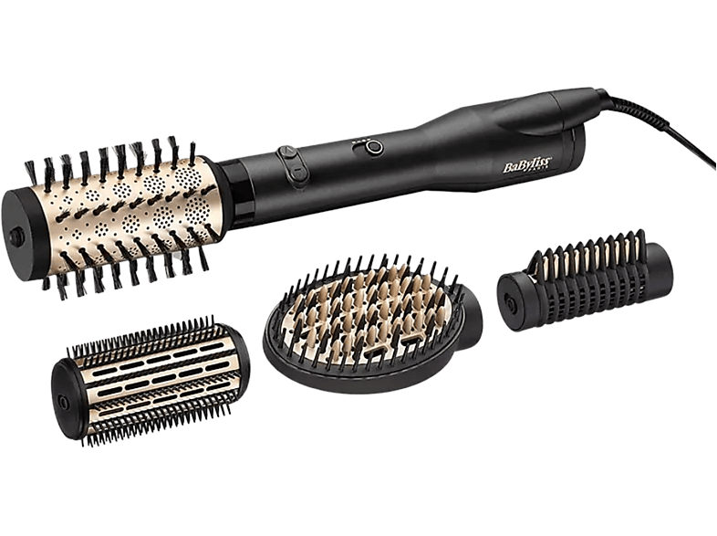 REACONDICIONADO Seminuevo Bueno Moldeador - Babyliss AS970E, Tecnología iónica, 2 Niveles de temperatura, Negro y dorado